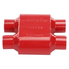 Exhaust Muffler Extreme Performance Steel Oval Black Exhaust Muffler 2.5" Dual