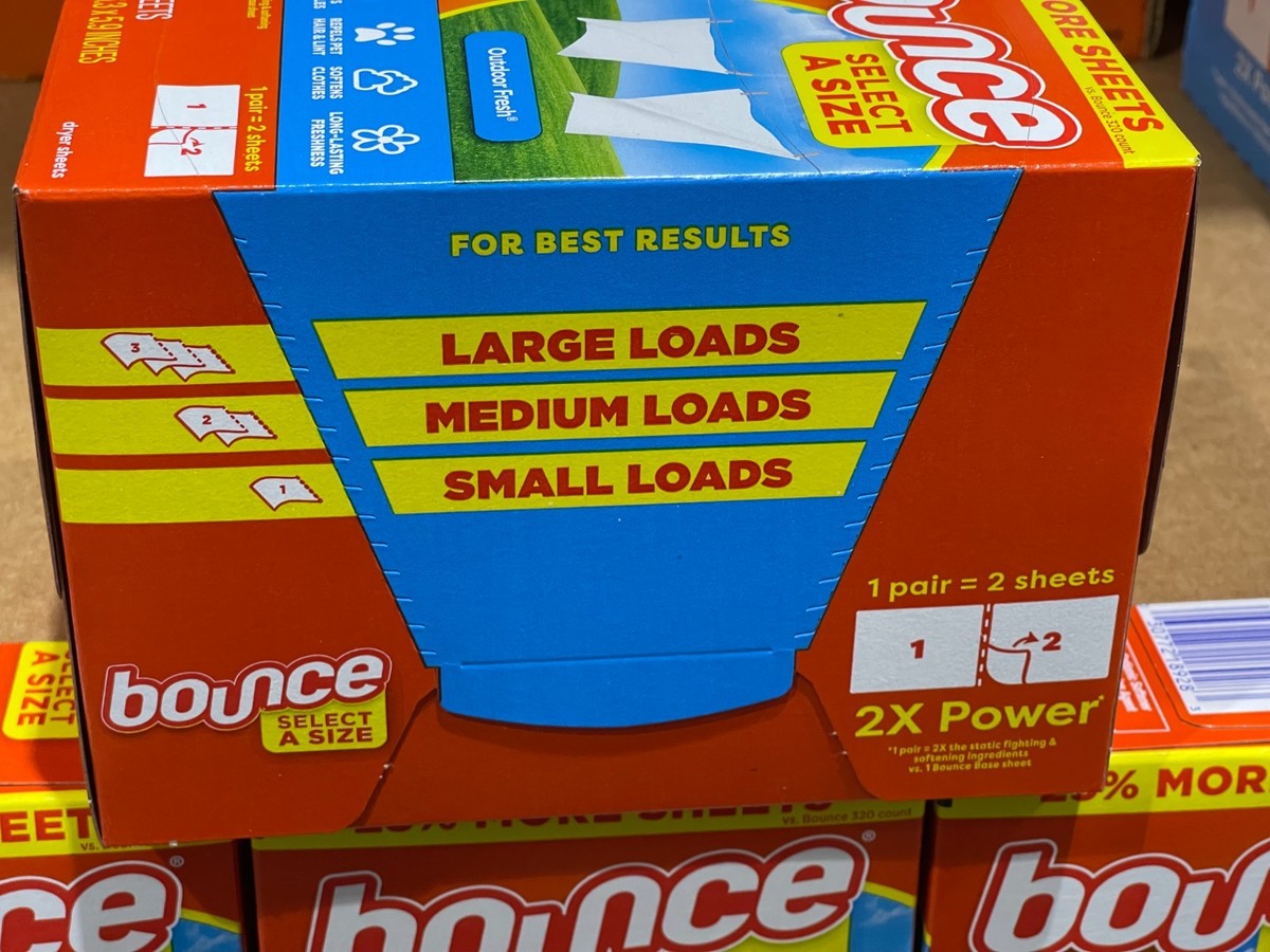 Bounce Select A Size 400-count Fabric Softener Dryer Sheets
