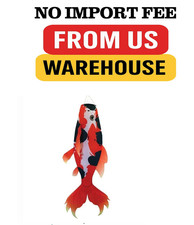 24" x 48" Large Red-Orange KOI Windsock wind garden d cor   In the Breeze 5117
