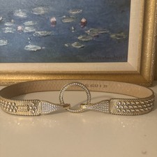 Rare BB Simon Crystals Studs Belt   XL 6032 A 28  Made In Italy