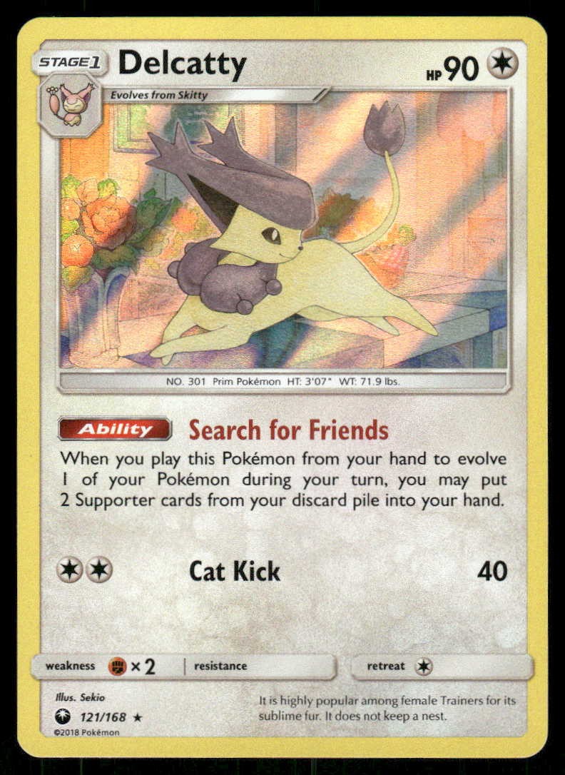Pokemon Delcatty 121/168 Celestial Storm Holo R LP