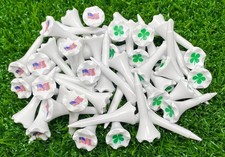 NorthPointe 1    Plastic Golf Tees   Short 1 1/2, Combo Shamrock  Flag