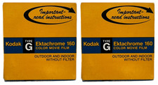 2x Vintage Kodak Type G Ektachrome 160 color movie film super 8 cartridge NIB