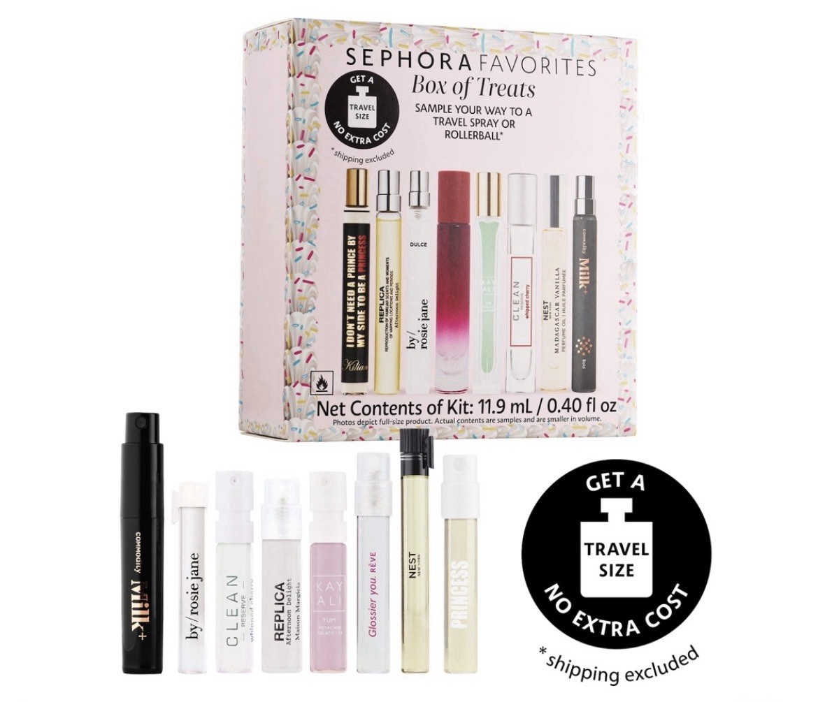 Sephora Favorites Perfume Sampler Set in Box of Treats Gourmand +