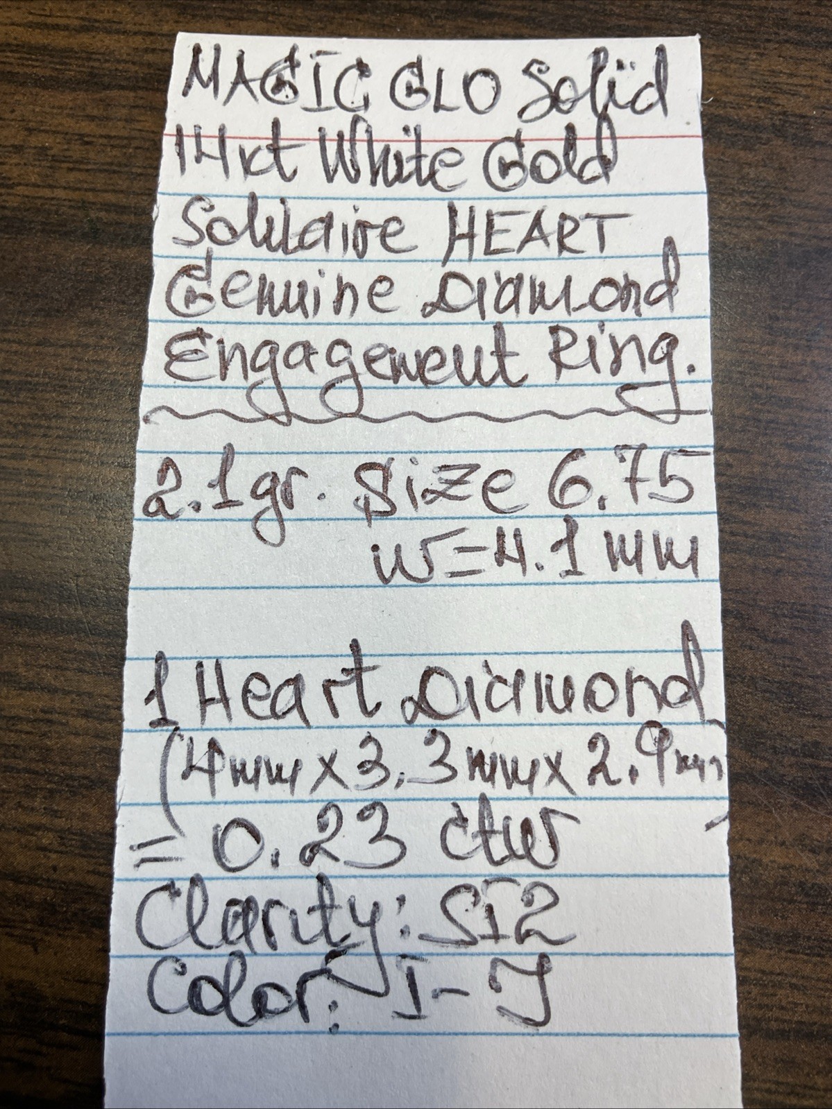 MAGIC GLO Engagement Ring Solid 14K White Gold So… - image 24