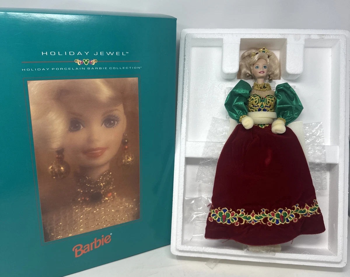 Holiday Barbie 1995 Year Manufactured Porcelain Barbie Dolls