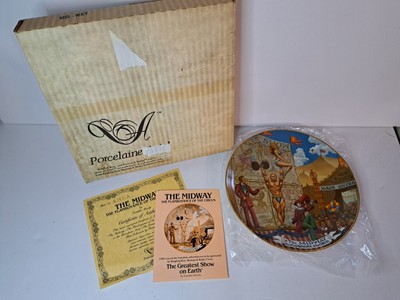 The Greatest Show on Earth Ringling Barnum Bailey Circus Mid Way Plate 24k Moody