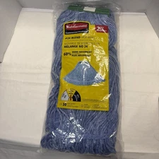 New 2 Pack Rubbermaid Commercial Products #24 Blend Mop Refills, Looped End