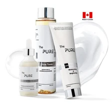 The Pure Skincare Set, Moisturizing Cream, Glow Tonic and Hyaluronic Acid Serum
