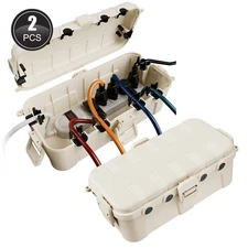 RESTMO 2 Pack Outdoor Waterproof Electrical Box,Weatherproof Connection Box