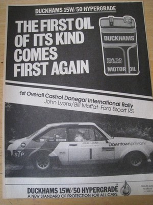 DUCKHAMS MOTORÖL HYPERGRADE JOHN LYONS BILL MOFFAT ESCORT RS WERBEDATEI 60
