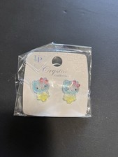 HELLO KITTY Crystal Collection Pair Of Sparkly Earrings One Size NWT