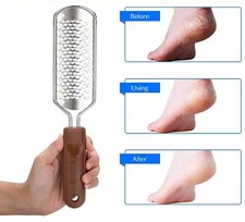 Stainless Steel Pedicure Foot File Callus Remover-Wet Dry Feet Skin Scrubber