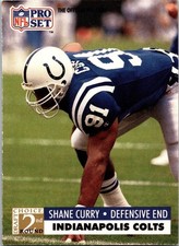  1991 Shane Curry 91 Colts 769 National Football League Sports Trading Card