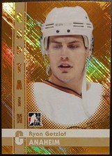 2011 - 2012 ITG Ryan Getzlaf Captain C Gold /50 #75 Hockey Card