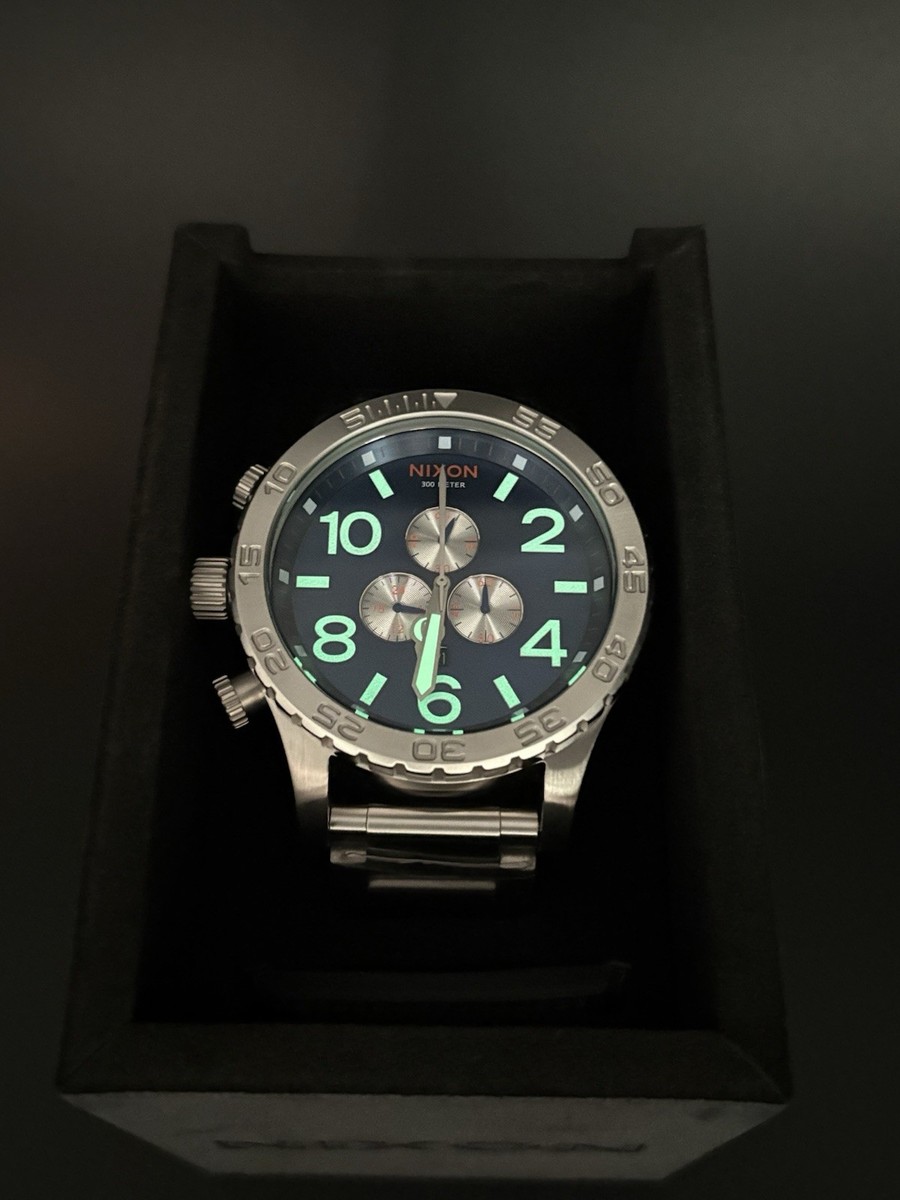 NIXON 51-30 CHRONO Blue Dial Stainless Steel Men's Watch A083-1258