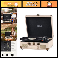 Portable Bluetooth Turntable with USB, Rechargeable Battery Built-in Speakers