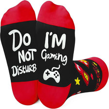 Do Not Disturb I'm Gaming Socks Gamer Stocking Stuffers for Teen Boys...