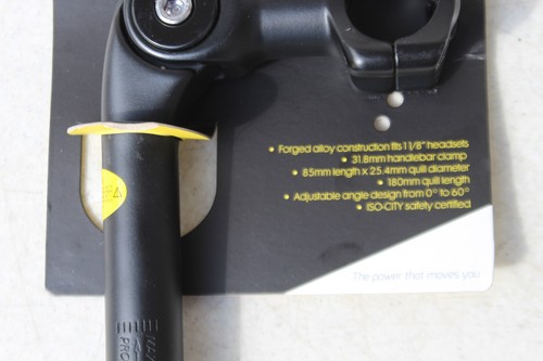 Sunlite Adjustable Sport Stem Stem Mtb Adj Sport 31.8 x 85 x180x25.4 BLACK 58534 - Picture 3 of 10