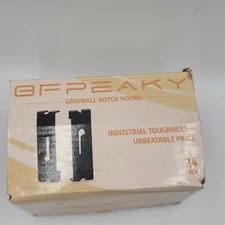 NEW GRIDWALL NOTCH  BLACK  PEG HOOKS LOT OF 24PCS Bfpeaky Industry Toughness