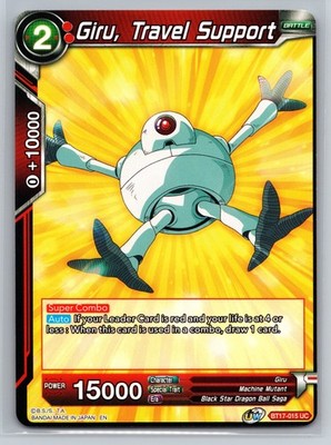 Giru Travel Support BT17-015 UC Dragon Ball Super Card Game Machine Mutant