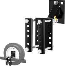 Maxxhaul 70214 Powder Coat Black Trailer Spare Tire Carrier for 10 Inch and 12