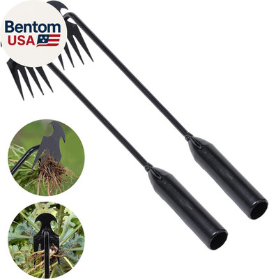 Garden Weed Pulling Tool Uprooting Weeding Tool, 4 Teeth Weed Puller Tool Mangan