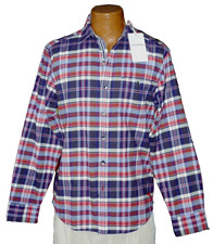 TOMMY BAHAMA CANYON BEACH FLANNEL PLAID SHIRT NWT