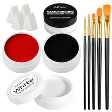 Black White Red Face Paint Kit Large 50g Oil-Based Grease Makeup Set