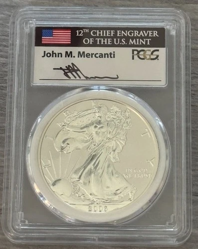 2006P- American Eagle Eagle- 20th Ann-PCGS- Rev PF70- Mercanti- Mint Engraver