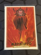 2024 SkyBox Marvel Masterpieces 92 Platinum Mephisto #54 Leather