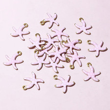 20Pcs 10.5X10Mm Stainless Steel Small Starfish Charms Pendant Enamel DIY Jewelry