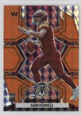 2022 Panini Mosaic NFL Debut Reactive Orange Mosaic Prizm Sam Howell #274 0y5c