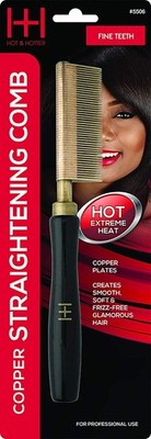 Copper Fine Teeth Straightening Comb - Professional Hair Styling Tool