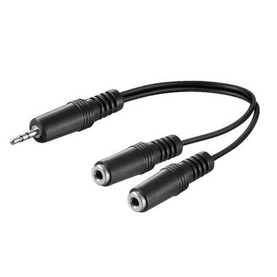 Zweifachverteiler Klinken Kopfhörer Stecker 3,5mm auf 2x 3,5mm Buchse