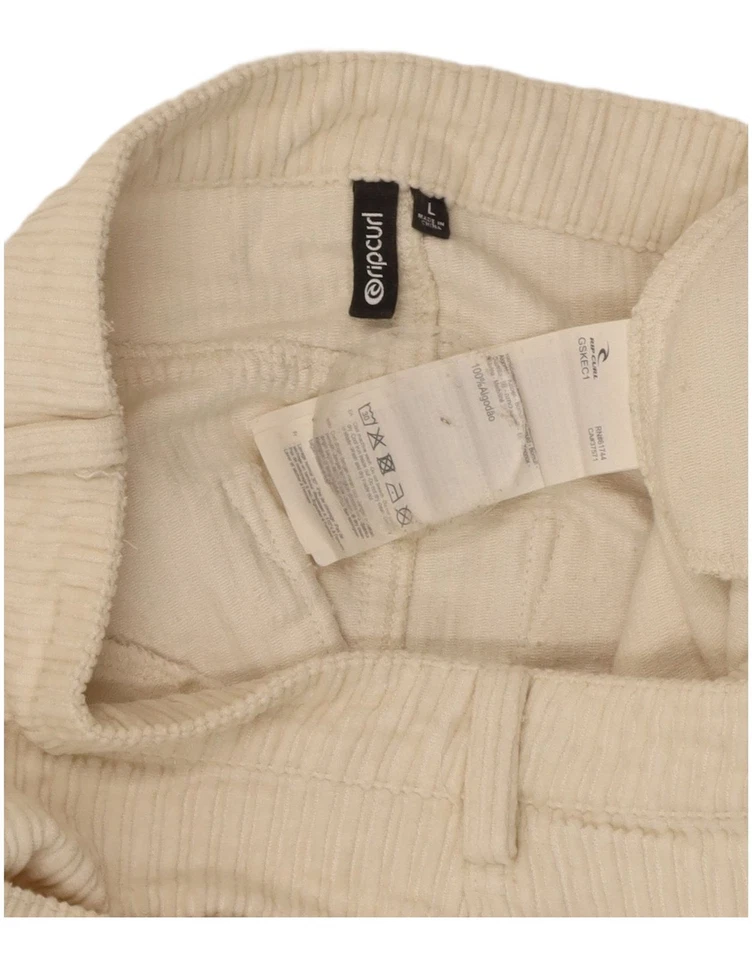 RIP CURL Womens Mini Corduroy Skirt Large W34 Off White Cotton IG14 - Image 4 of 4