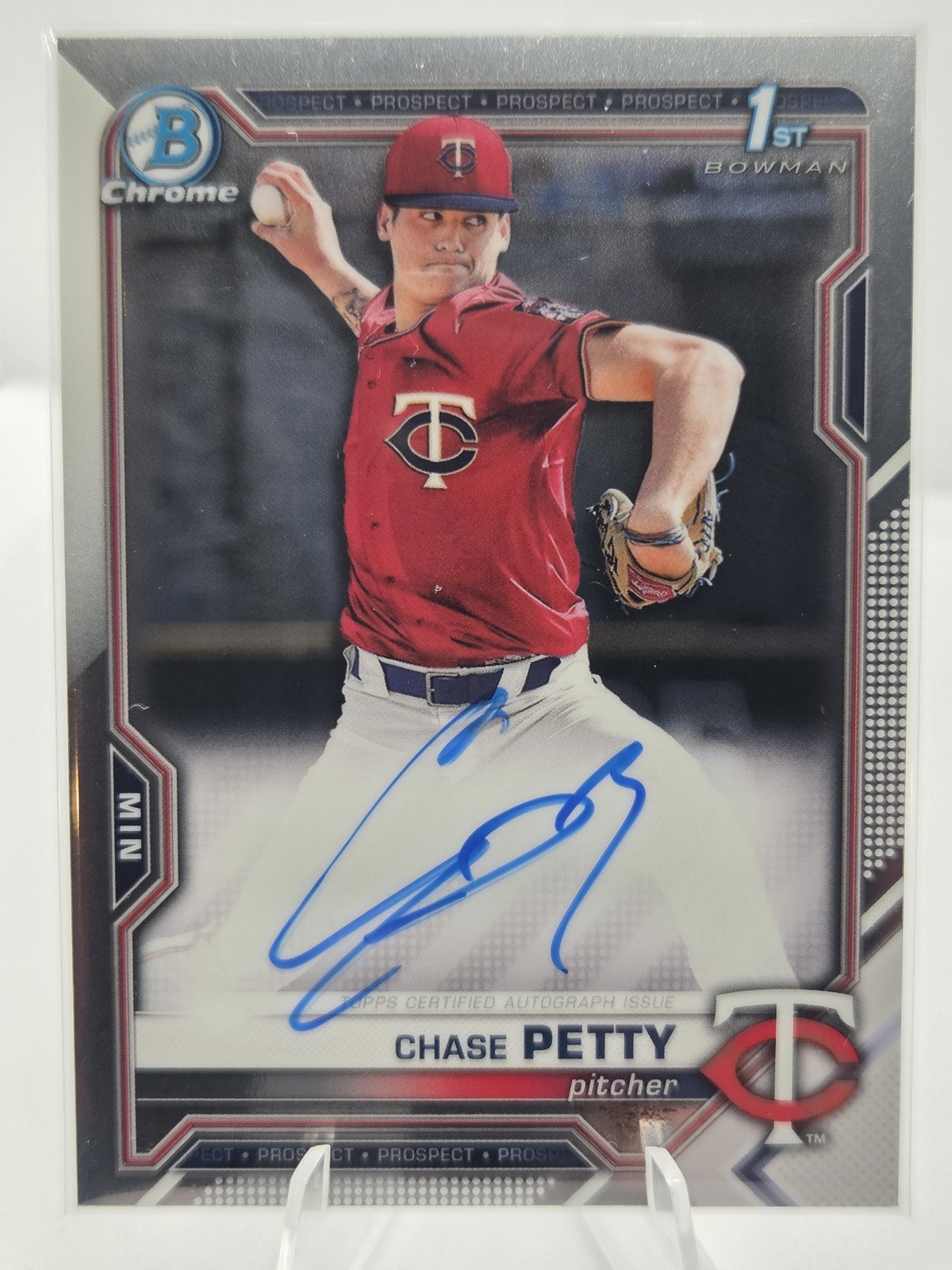 2021 Bowman Draft #CDA-CP Chase Petty Chrome Draft Pick Autographs
