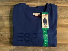 Esprit Costco Crewneck Sweatshirt XL Blue Retro Logo NWT