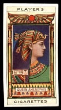 QUEEN AMENOPHIS 1912 JOHN PLAYER'S EGYPTIAN KINGS & QUEENS #4