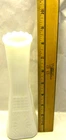 9" Milk Glass Bud  Vases Covered All Sides With Nice Design - Pure White