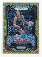 HALEY JONES 2024 PANINI PRIZM MONOPOLY WNBA MILLIONAIRE SHIMMER GOLD #/50 WINGS*