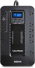 EC850LCD Ecologic UPS Battery Backup  Surge Protector 850VA/510W 12 Outlets ECO