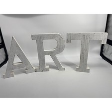 Hobby Lobby ART Wooden Letters Wall Decor Set Distressed White Farmhouse Rustic