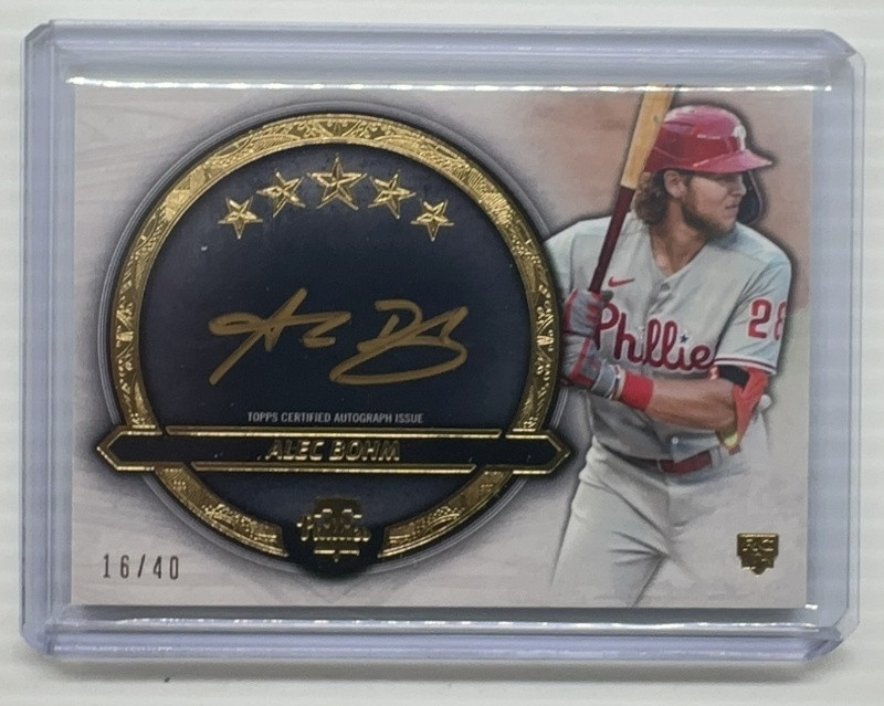 2021 Topps Five Star Alec Bohm Golden Graphs Rookie RC Auto #16/40 Phillies