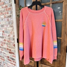 Maurices Sweatshirt Women 3X Coral Pink Sun G...