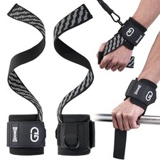 Lifting Wrist Straps with D Ring for Weightlifting  Gym   Heavy Duty Padded ...