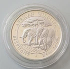 Somalia 25 Shillings 2013 Elephant 1/4 oz Silver Proof