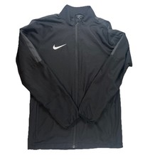Nike Dri-Fit Full Zip Jacket Mens M Black Long Sleeve Mock Neck Side Pockets