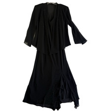 R M Richards Dress Jacket Size 12 Long Beaded Asymmetrical Hem Wedding Formal