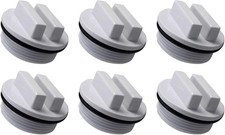 1.5" Threaded Pool Spa Return Line Winterizing Plug Drain Plug - 6 Pack
